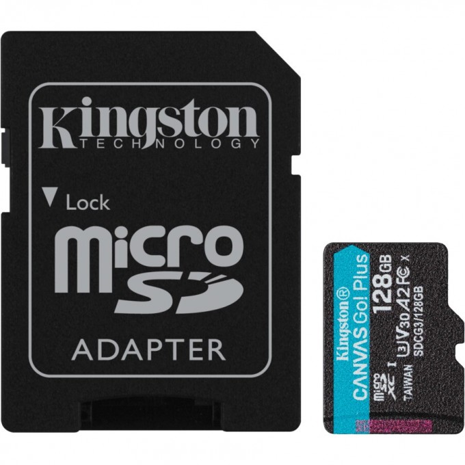 Карта памяти 128Gb MicroSD KINGSTON + SD адаптер () SDCG3/128GB