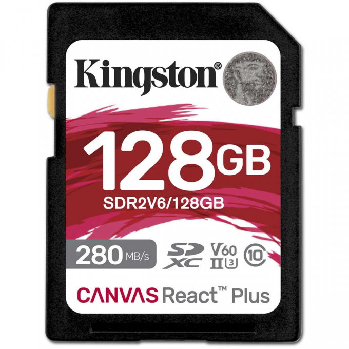 Карта памяти 128Gb SD KINGSTON CANVAS REACT PLUS () SDR2V6/128GB Карта памяти 128Gb SD KINGSTON CANVAS REACT PLUS () SDR2V6/128GB
