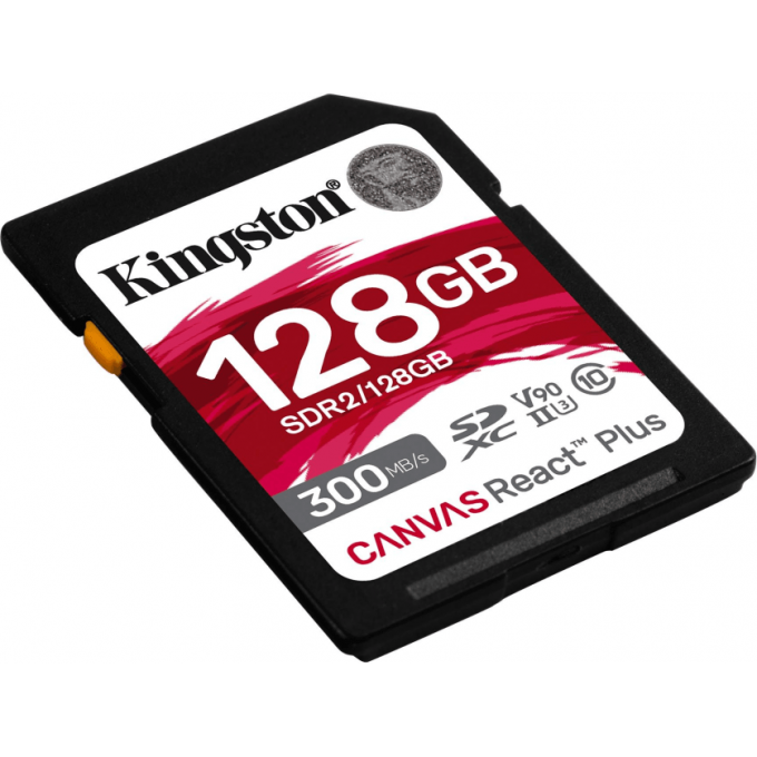 Карта памяти KINGSTON 128GB Canvas React Plus SDXC UHS-II 300R/260W U3 V90 SDR2/128GB