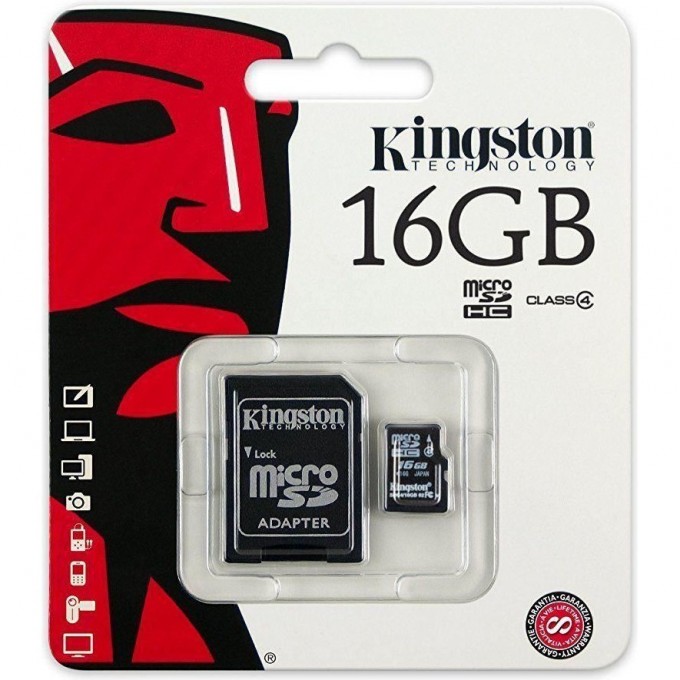 Карта памяти KINGSTON 16GB SDC4-16GB 329885