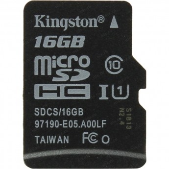 Карта памяти KINGSTON 16GB SDCS/16GB