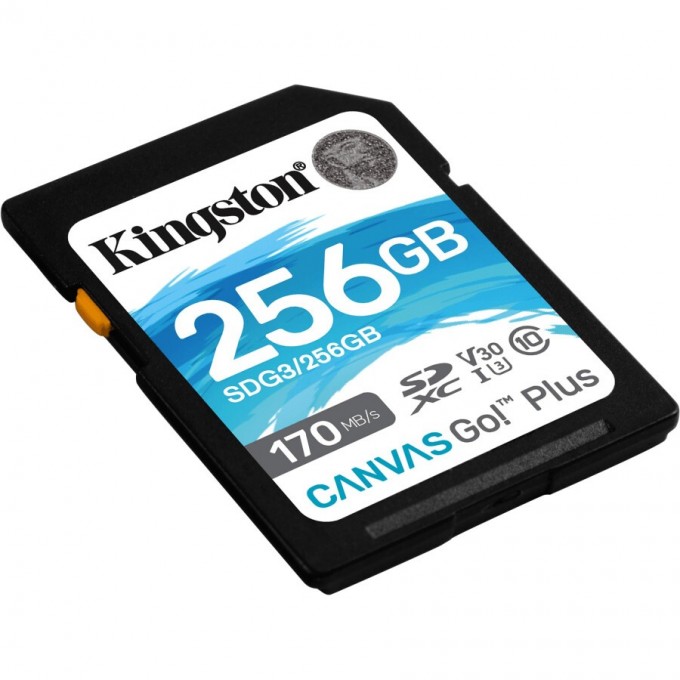 Карта памяти KINGSTON 256GB SDXC Canvas Go Plus 170R C10 UHS-I U3 V30 SDG3/256GB