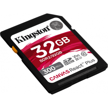 Карта памяти KINGSTON 32GB Canvas React Plus SDHC UHS-II 300R/260W U3 V90