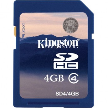 Карта памяти KINGSTON 4GB Class 4 SDHC SD4-4GB