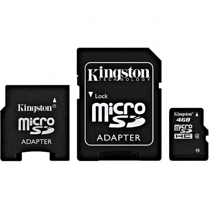 Карта памяти KINGSTON 4GB Class 4 SDHC SDC4-4GB-2ADP 318695