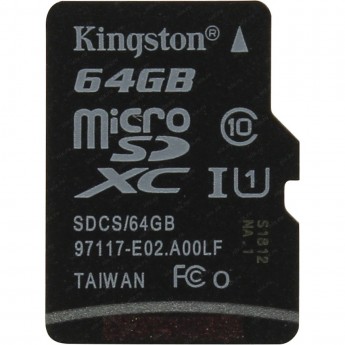 Карта памяти KINGSTON 64GB SDCS-64GBSP