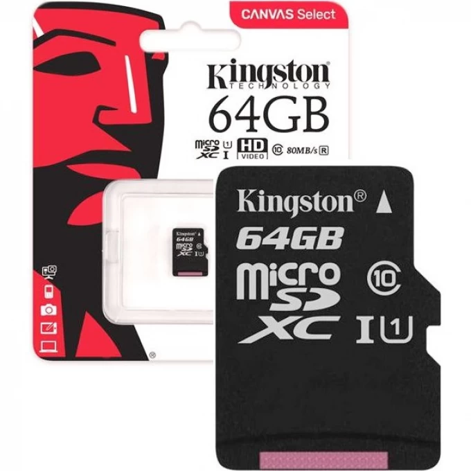 Карта памяти KINGSTON 64GB SDCS2/64GB. Купить Карта памяти на Официальном Сайте KINGSTON в России.