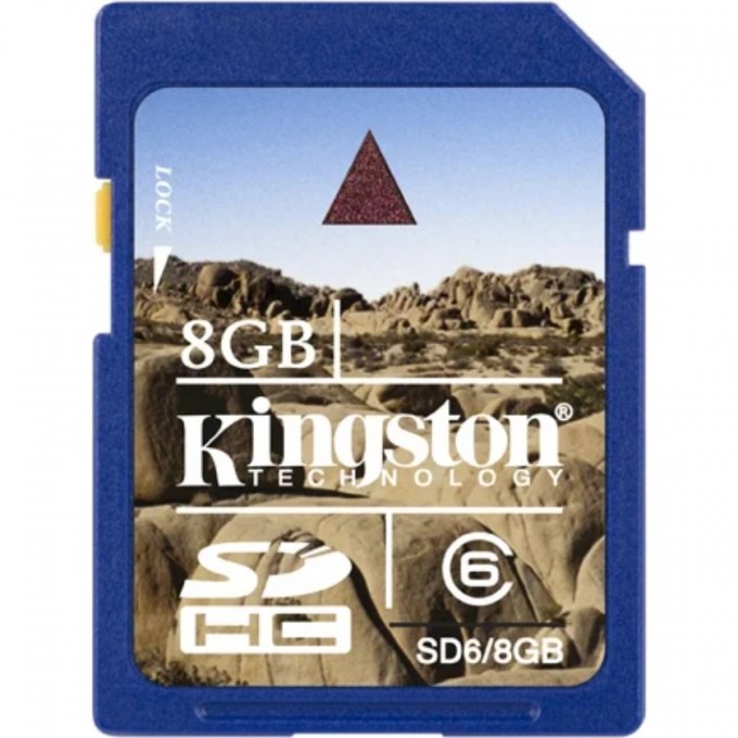Карта памяти KINGSTON 8GB Class 6 SD6G2-8GB 349021