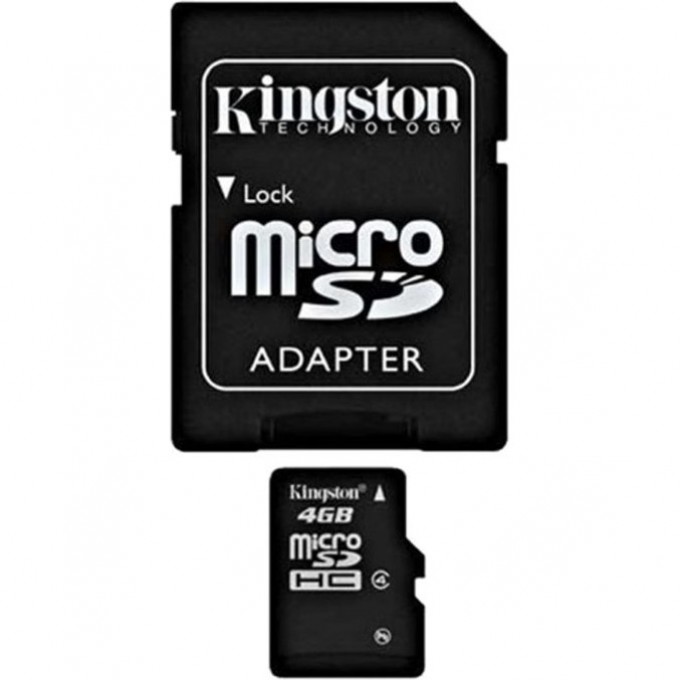 Карта памяти KINGSTON microSDHC 4 ГБ [SDC4/4GB] 350354