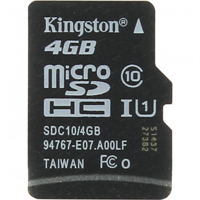 Карта памяти KINGTON 4GB SDC4-4GBSP 349565