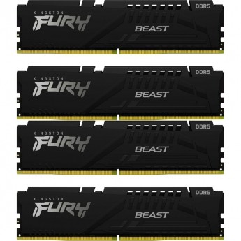 Оперативная память 128Gb DDR5 5600MHz KINGSTON FURY BEAST BLACK (KF556C40BBK4-128) (4x32Gb KIT)