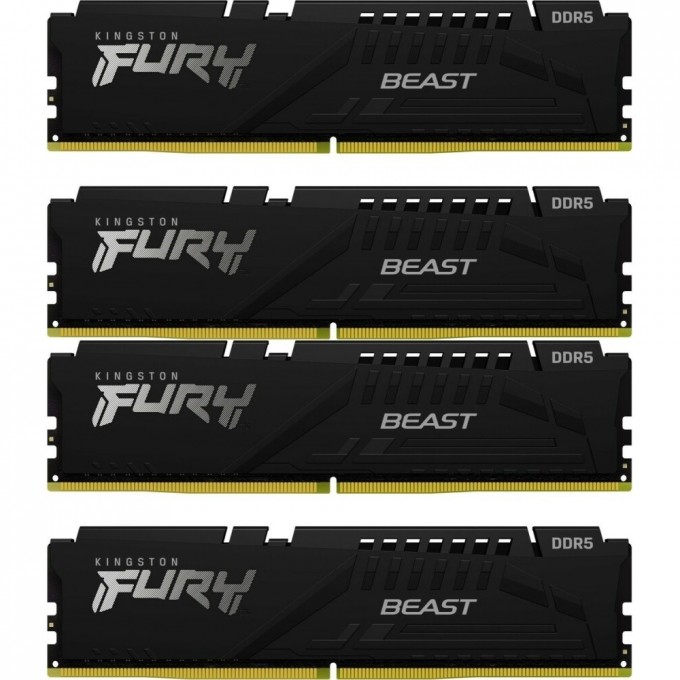 Оперативная память 128Gb DDR5 5600MHz KINGSTON FURY BEAST BLACK () (4x32Gb KIT) KF556C40BBK4-128