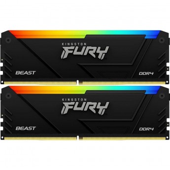 Оперативная память 16Gb DDR4 2666MHz KINGSTON FURY BEAST RGB (KF426C16BB2AK2/16) (2x8Gb KIT)