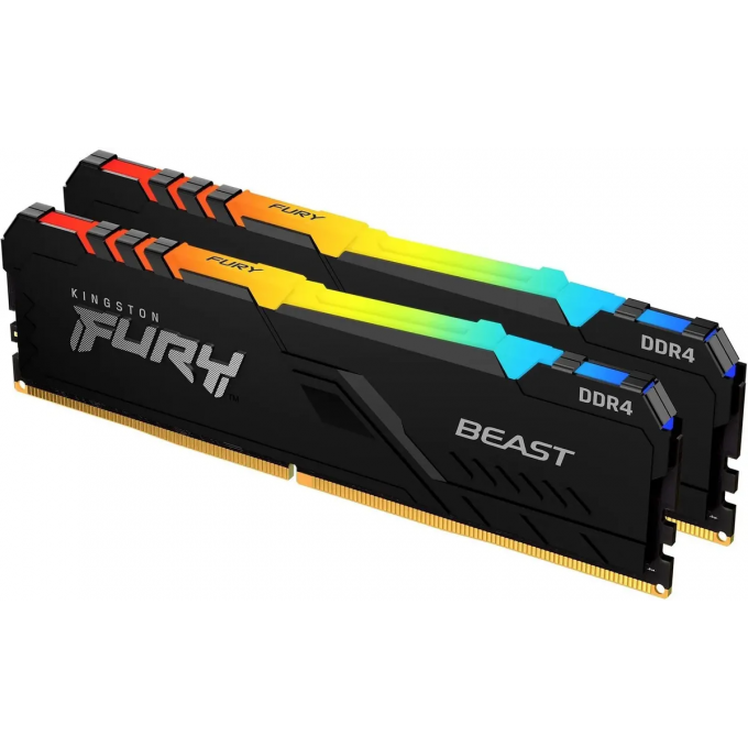 Оперативная память 16Gb DDR4 2666MHz KINGSTON FURY BEAST RGB (KF426C16BB2AK2/16) (2x8Gb KIT) KF426C16BB2AK2/64