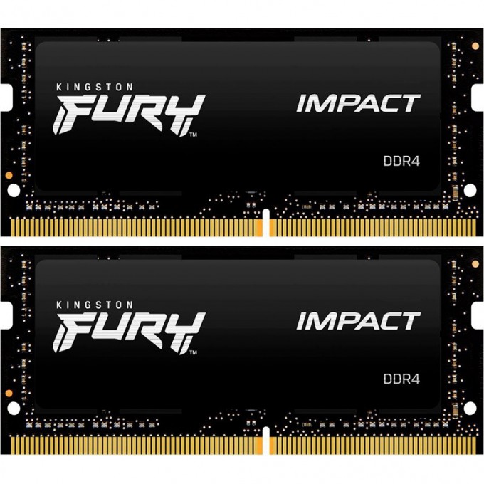 Оперативная память 16Gb DDR4 2666MHz KINGSTON FURY IMPACT SO-DIMM () (2x8Gb KIT) KF426S15IBK2/16