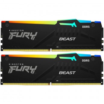 Оперативная память 16Gb DDR5 5200MHz KINGSTON FURY BEAST RGB (KF552C40BBAK2-16) (2x8Gb KIT)