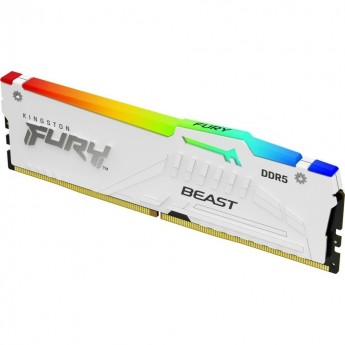 Оперативная память 16Gb DDR5 5200MHz KINGSTON FURY BEAST WHITE RGB (KF552C36BWEA-16)