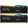 Оперативная память 16Gb DDR5 5600MHz KINGSTON FURY BEAST RGB () (2x8Gb KIT) KF556C36BBEAK2-16