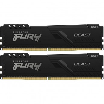 Оперативная память 32Gb DDR4 2666MHz KINGSTON FURY BEAST BLACK (KF426C16BBK2/32) (2x16Gb KIT)