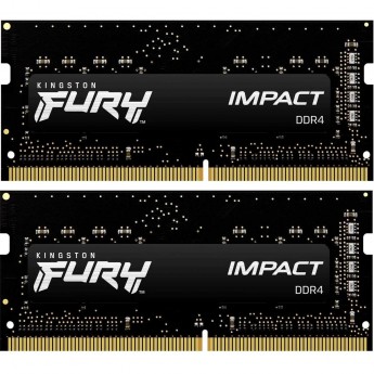 Оперативная память 32Gb DDR4 2666MHz KINGSTON FURY IMPACT SO-DIMM (KF426S16IBK2/32) (2x16Gb KIT)