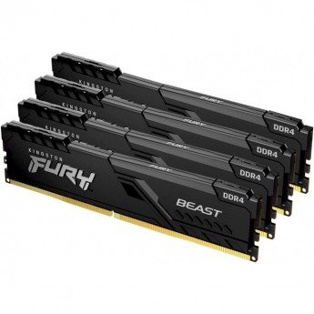 Оперативная память 32Gb DDR4 3200MHz KINGSTON FURY BEAST BLACK (KF432C16BBK4/32) (4x8Gb KIT)