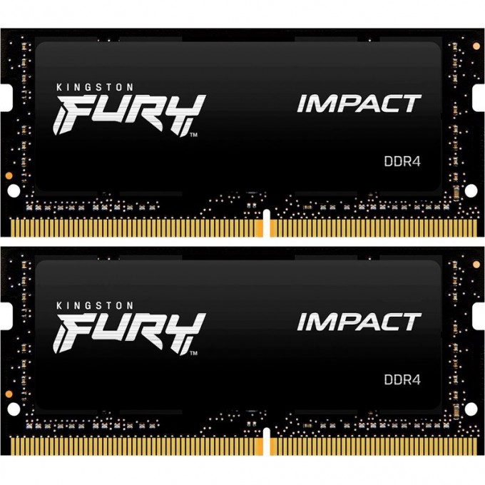 Оперативная память 32Gb DDR4 3200MHz KINGSTON FURY IMPACT SO-DIMM () (2x16Gb KIT) KF432S20IBK2/32