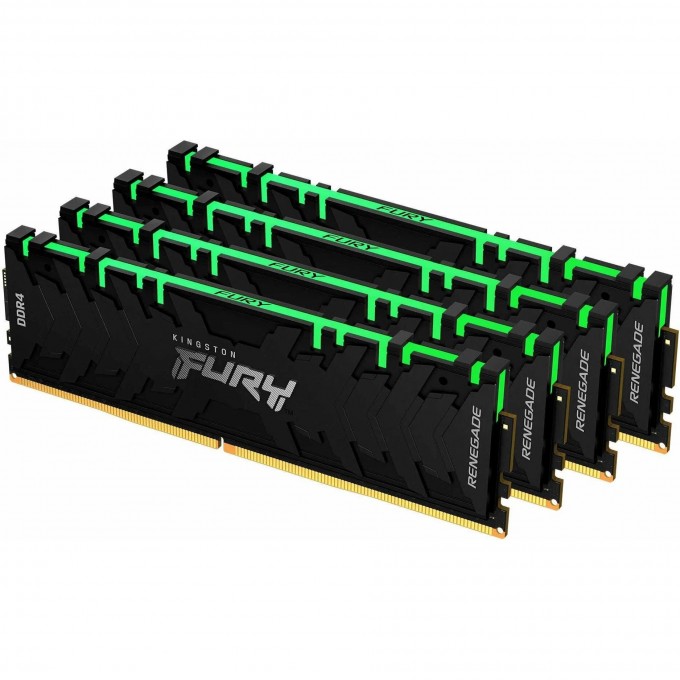 Оперативная память 32Gb DDR4 3200MHz KINGSTON FURY RENEGADE RGB () (4x8Gb KIT) KF432C16RBAK4/32