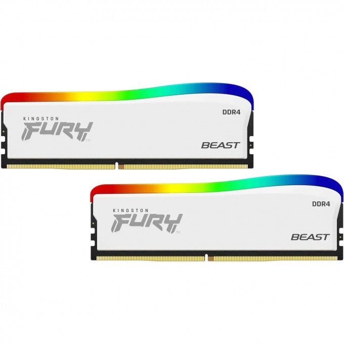 Оперативная память 32Gb DDR4 3600MHz KINGSTON FURY BEAST RGB WHITE () (2x16Gb KIT) KF436C18BWAK2/32