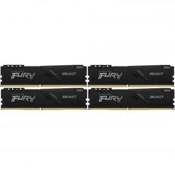 Оперативная память 64Gb DDR4 2666MHz KINGSTON FURY BEAST BLACK (KF426C16BB1K4/64) (4x16Gb KIT)