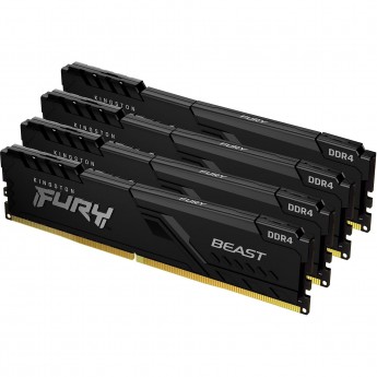 Оперативная память 64Gb DDR4 2666MHz KINGSTON FURY BEAST BLACK (KF426C16BBK4/64) (4x16Gb KIT)