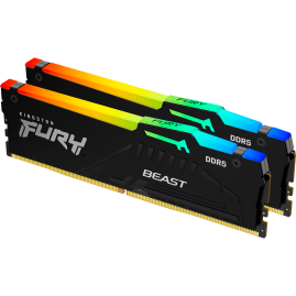 Оперативная память 64Gb DDR5 6000MHz KINGSTON FURY BEAST BLACK RGB (KF560C30BBEAK2-64) (2x32Gb KIT)