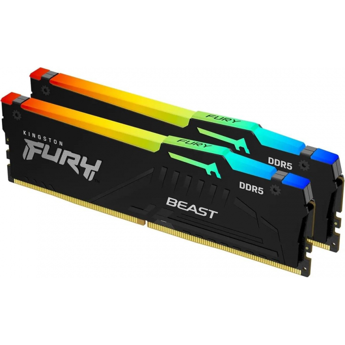 Оперативная память 64Gb DDR5 6000MHz KINGSTON FURY BEAST RGB () (2x32Gb KIT) KF560C36BBE2AK2-64 Оперативная память 64Gb DDR5 6000MHz KINGSTON FURY BEAST RGB () (2x32Gb KIT) KF560C36BBE2AK2-64