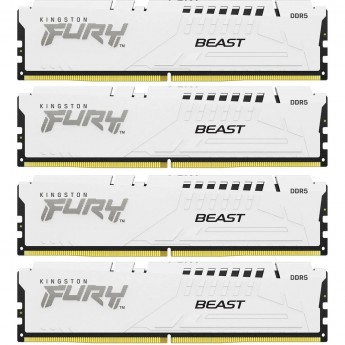 Оперативная память 64Gb DDR5 6000MHzKINGSTON FURY BEAST WHITE (KF560C40BWK4-64) (4x16Gb KIT)