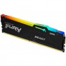 Оперативная память 8Gb DDR5 5200MHz KINGSTON FURY BEAST RGB () KF552C40BBA-8