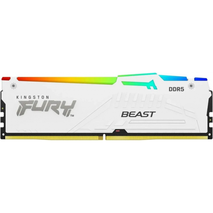 Память оперативная KINGSTON FURY BEAST WHITE RGB XMP 16GB 6000MT/s DDR5 CL30 DIMM KF560C30BWA-16 Память оперативная KINGSTON FURY BEAST WHITE RGB XMP 16GB 6000MT/s DDR5 CL30 DIMM KF560C30BWA-16