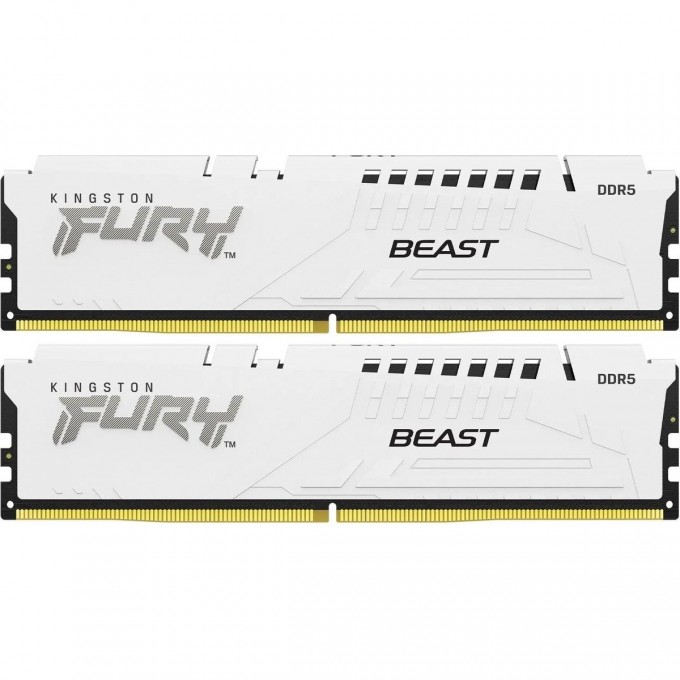 Память оперативная KINGSTON FURY BEAST WHITE32GB 5600MT/s DDR5 CL36 DIMM KF556C36BWEK2-32 Память оперативная KINGSTON FURY BEAST WHITE32GB 5600MT/s DDR5 CL36 DIMM KF556C36BWEK2-32