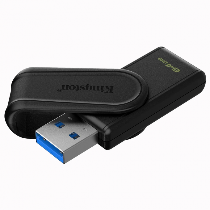 USB Flash накопитель 64Gb KINGSTON DATATRAVELER EXODIA S Black () DTXS/64GB